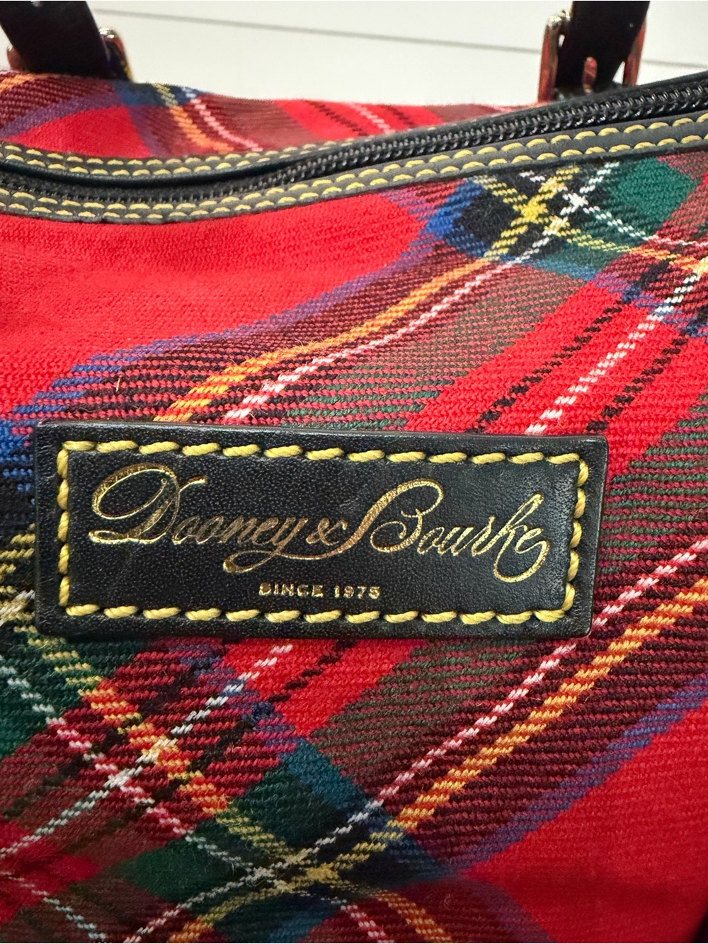 Dooney & Bourke Classic Red Plaid Satchel Handbag - Women crossbody - Picture 4 of 8